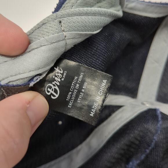 Booch Craft Snapback 5 Panel Cap Blue One Size Adjustable Corduroy Brist Blanks - Picture 10 of 10